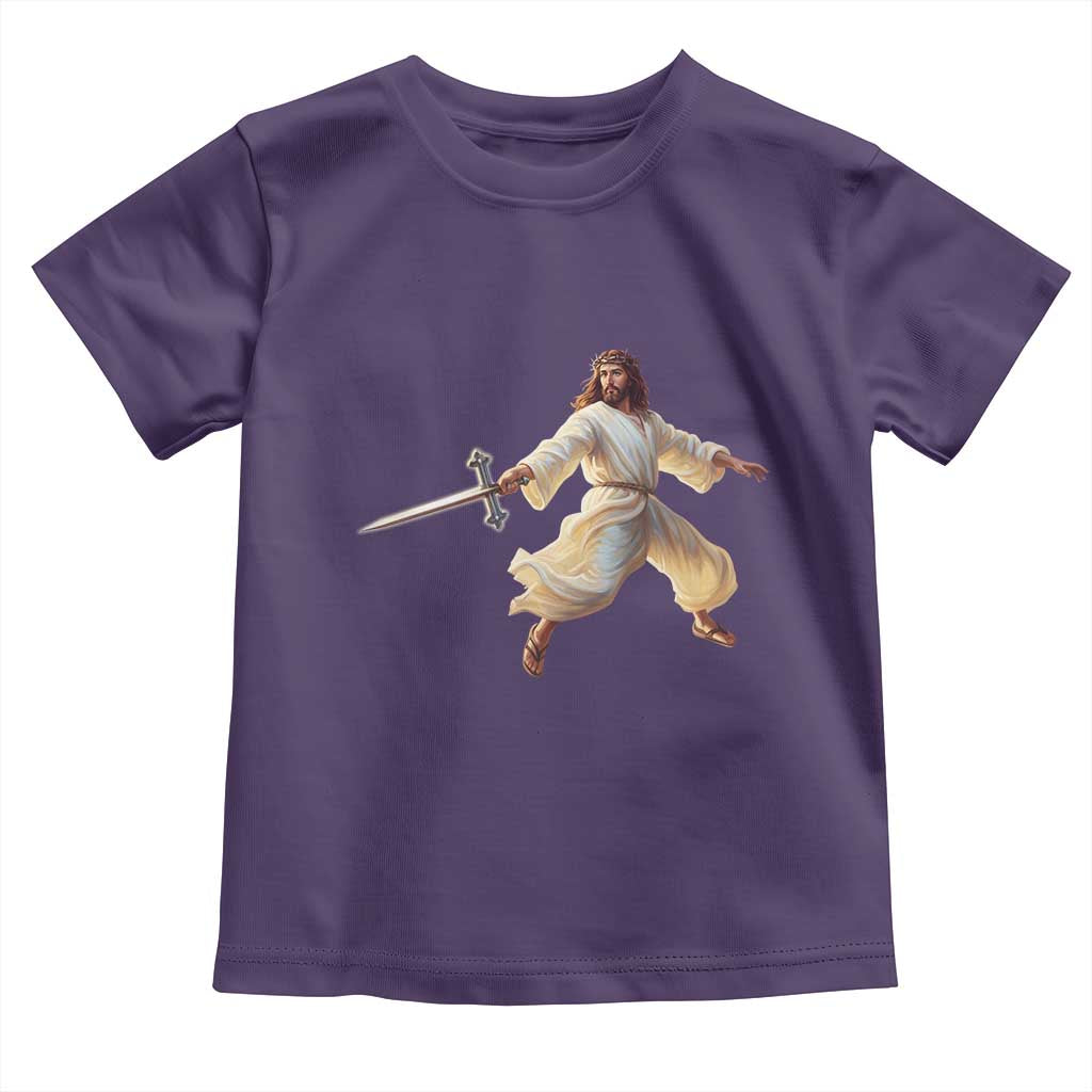 Funny Fencing Jesus Toddler T Shirt Combat Sport Christan Lover - Wonder Print Shop
