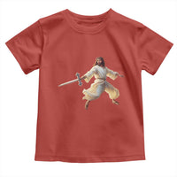 Funny Fencing Jesus Toddler T Shirt Combat Sport Christan Lover - Wonder Print Shop