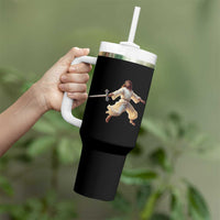 Funny Fencing Jesus Tumbler With Handle Combat Sport Christan Lover