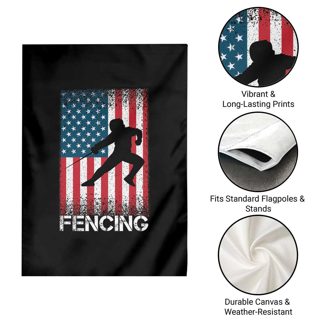 American Flag Fencing USA Patriotic Garden Flag - Wonder Print Shop