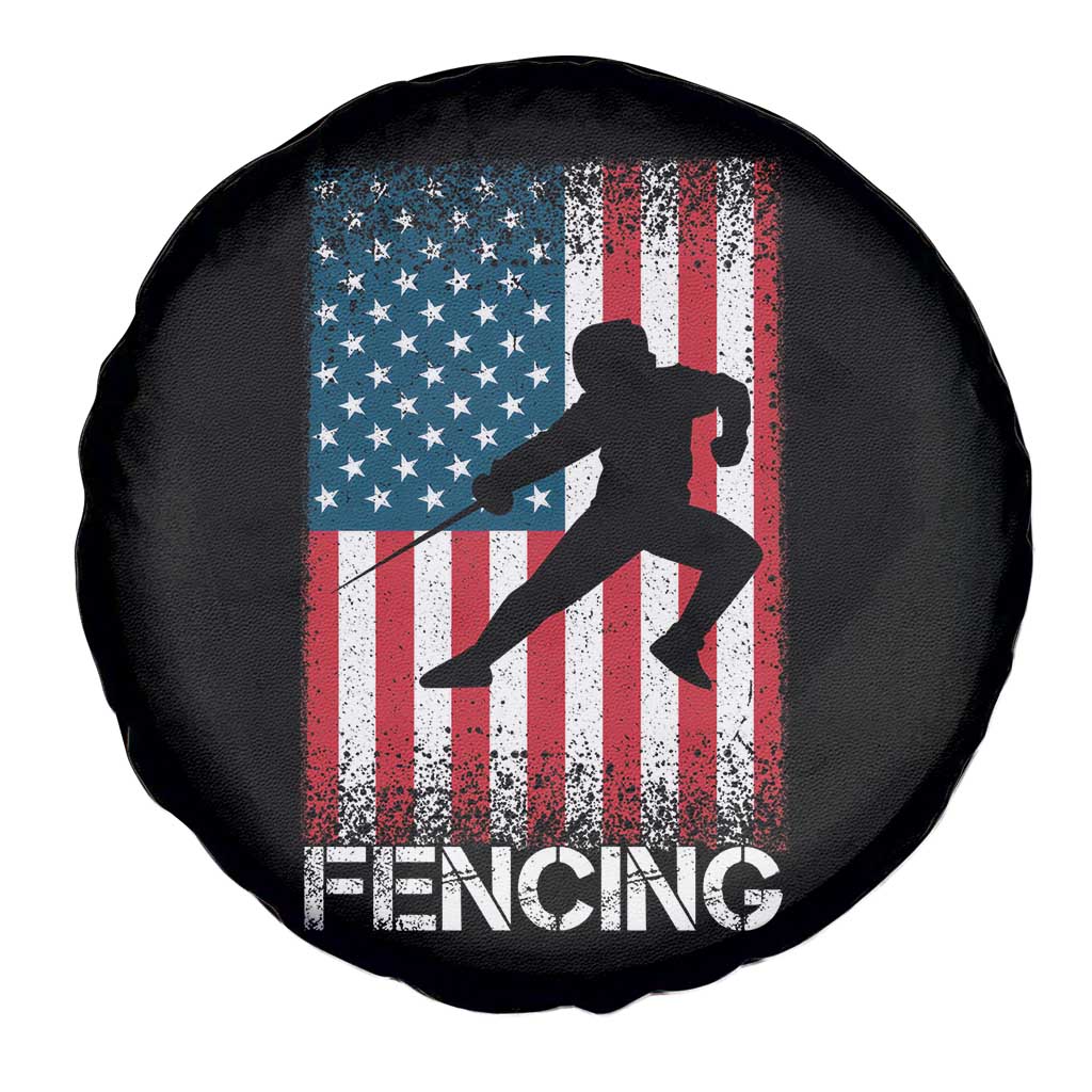 American Flag Fencing USA Patriotic Spare Tire Cover - Wonder Print Shop