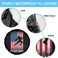 American Flag Fencing USA Patriotic Spare Tire Cover - Wonder Print Shop