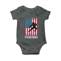 American Flag Fencing USA Patriotic Baby Onesie - Wonder Print Shop