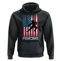 American Flag Fencing USA Patriotic Hoodie - Wonder Print Shop