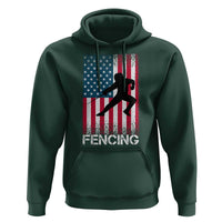 American Flag Fencing USA Patriotic Hoodie - Wonder Print Shop
