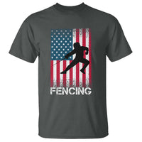 American Flag Fencing USA Patriotic T Shirt - Wonder Print Shop