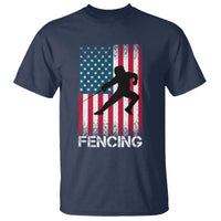 American Flag Fencing USA Patriotic T Shirt - Wonder Print Shop