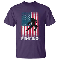 American Flag Fencing USA Patriotic T Shirt - Wonder Print Shop