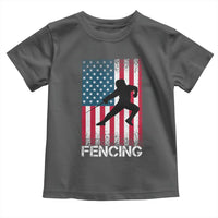 American Flag Fencing USA Patriotic Toddler T Shirt - Wonder Print Shop
