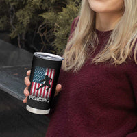 American Flag Fencing USA Patriotic Tumbler Cup