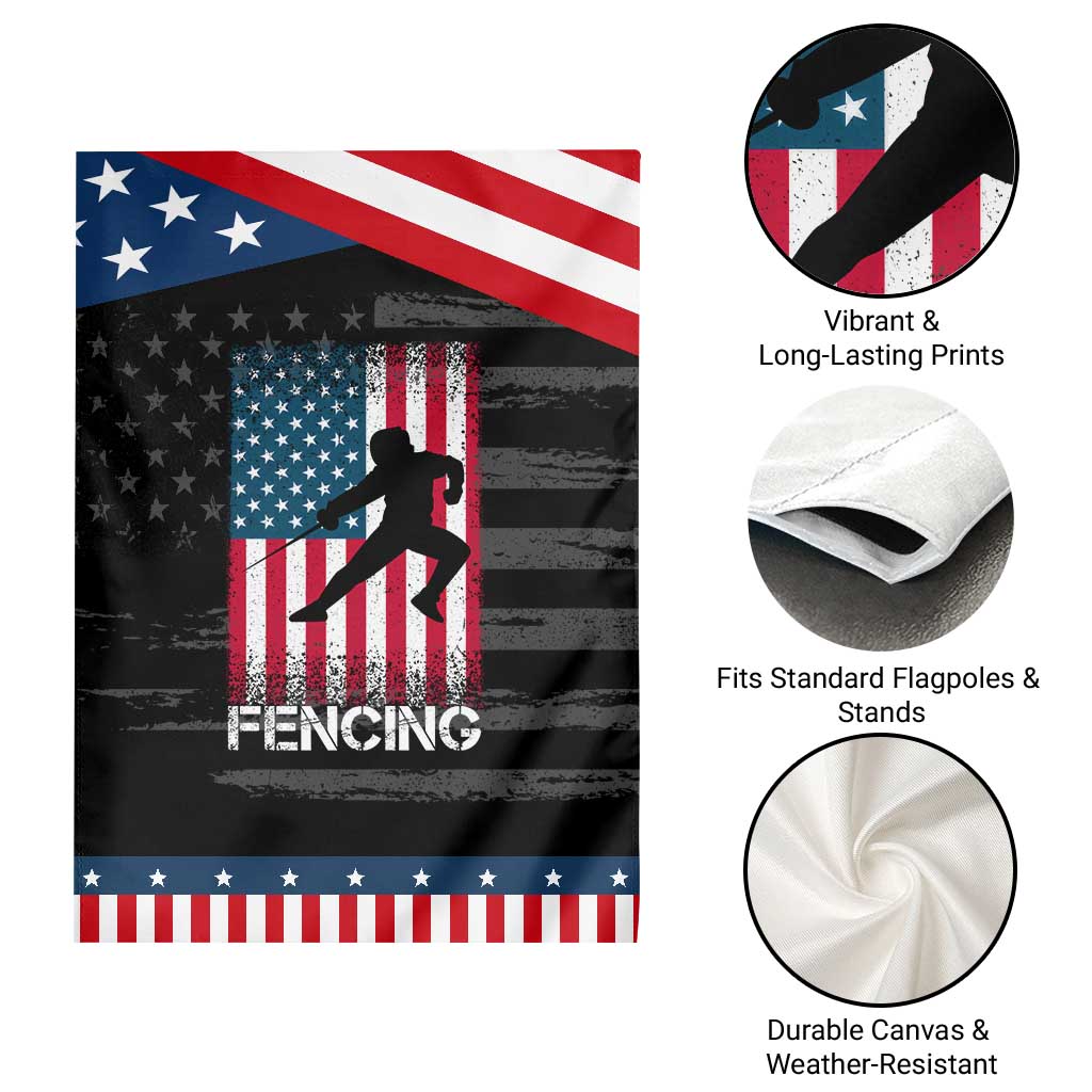 American Flag Fencing USA Patriotic Garden Flag