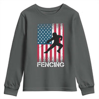 American Flag Fencing USA Patriotic Youth Sweatshirt - Wonder Print Shop