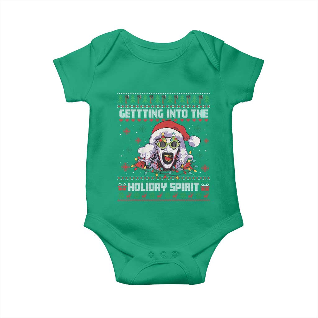Terrifier Santa Christmas Baby Onesie Getting Into The Holiday Spirit Horror Movie - Wonder Print Shop
