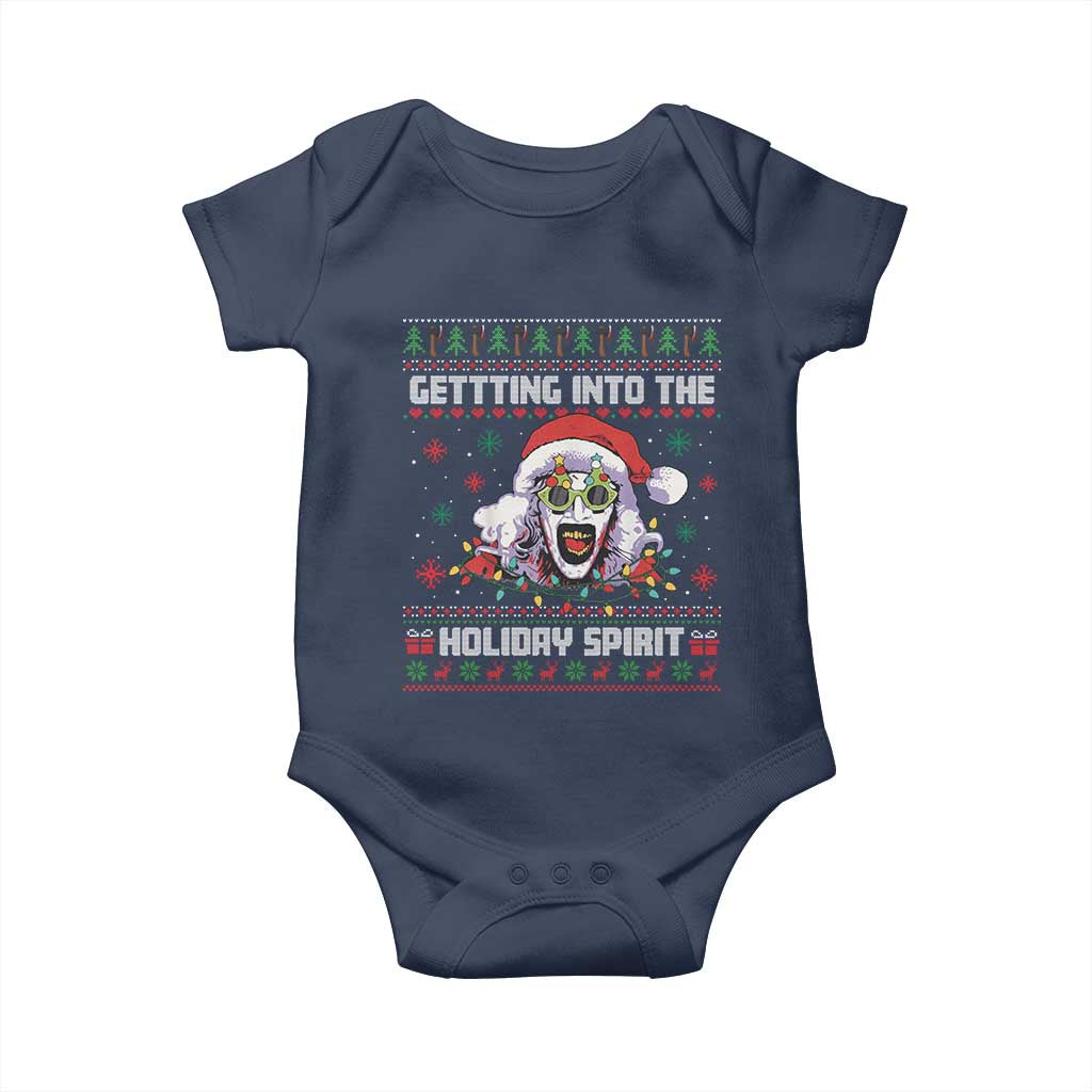 Terrifier Santa Christmas Baby Onesie Getting Into The Holiday Spirit Horror Movie - Wonder Print Shop
