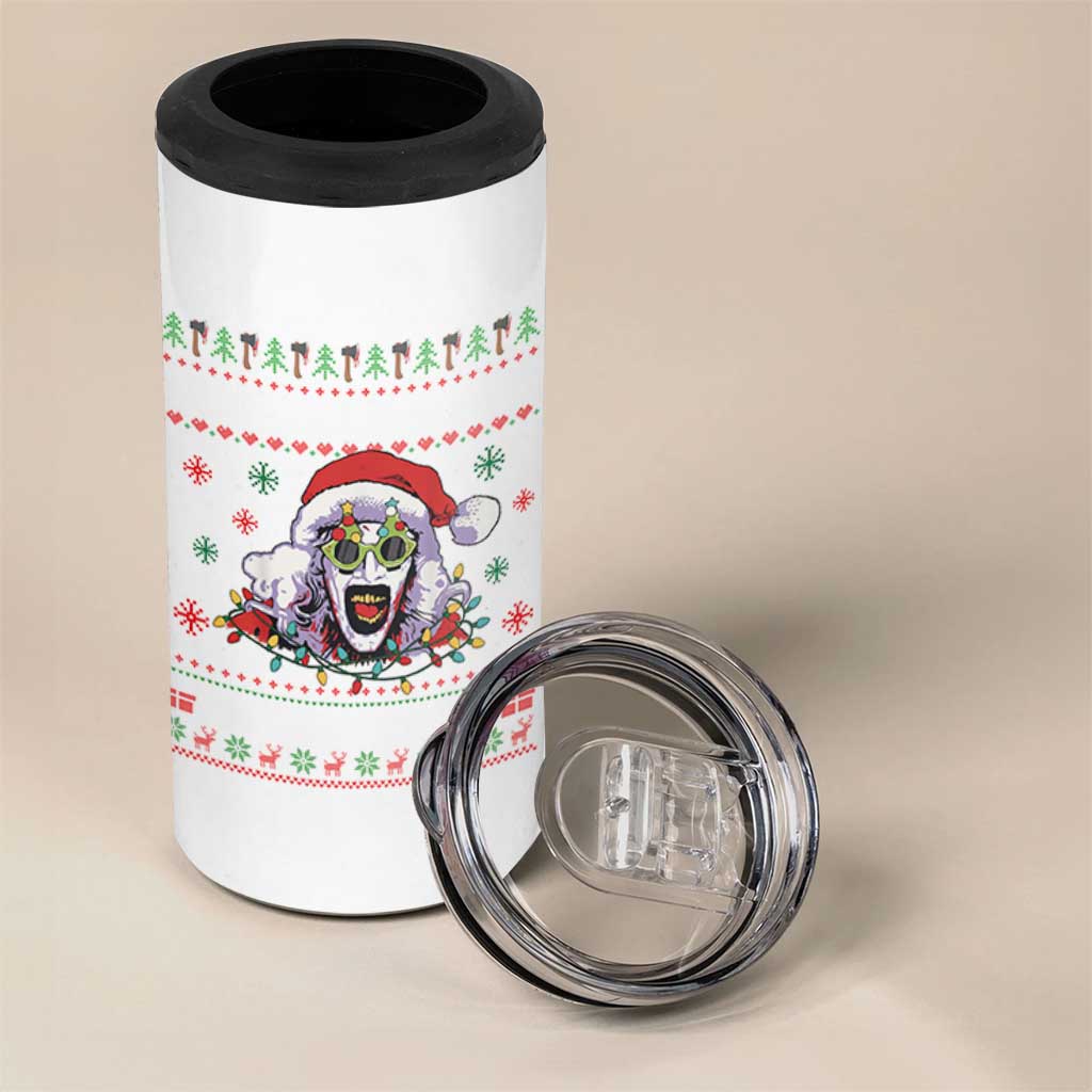 Terrifier Santa Christmas 4 in 1 Can Cooler Tumbler Getting Into The Holiday Spirit Horror Movie - Wonder Print Shop