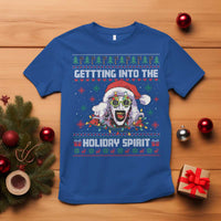 Terrifier Santa Christmas T Shirt Getting Into The Holiday Spirit Horror Movie - Wonder Print Shop