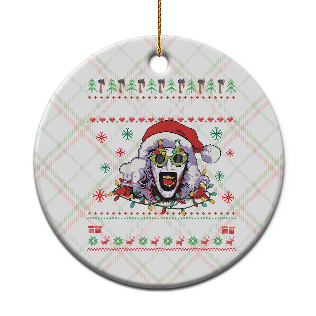 Terrifier Santa Christmas Ceramic Ornament Getting Into The Holiday Spirit Horror Movie - Wonder Print Shop