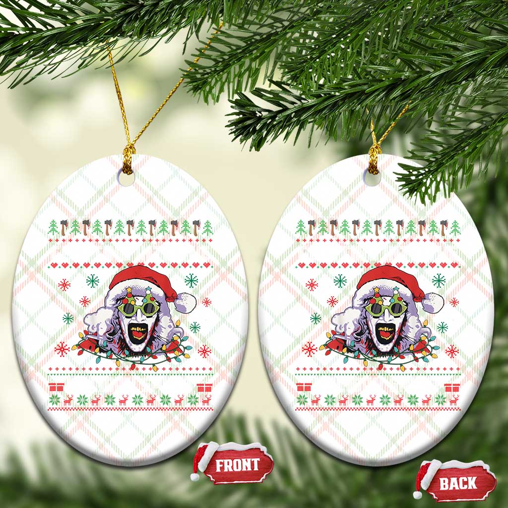 Terrifier Santa Christmas Ceramic Ornament Getting Into The Holiday Spirit Horror Movie - Wonder Print Shop
