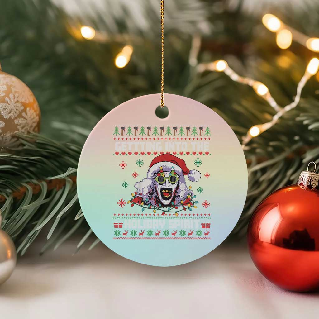 Terrifier Santa Christmas Ceramic Ornament Getting Into The Holiday Spirit Horror Movie - Wonder Print Shop