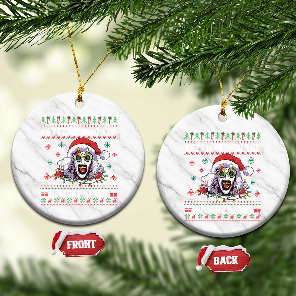 Terrifier Santa Christmas Ceramic Ornament Getting Into The Holiday Spirit Horror Movie - Wonder Print Shop
