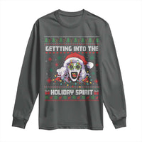Terrifier Santa Christmas Long Sleeve Shirt Getting Into The Holiday Spirit Horror Movie - Wonder Print Shop