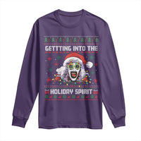Terrifier Santa Christmas Long Sleeve Shirt Getting Into The Holiday Spirit Horror Movie - Wonder Print Shop
