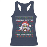 Terrifier Santa Christmas Racerback Tank Top Getting Into The Holiday Spirit Horror Movie - Wonder Print Shop