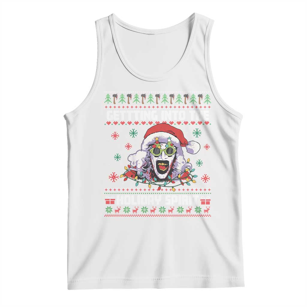 Terrifier Santa Christmas Tank Top Getting Into The Holiday Spirit Horror Movie - Wonder Print Shop
