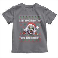 Terrifier Santa Christmas Toddler T Shirt Getting Into The Holiday Spirit Horror Movie - Wonder Print Shop