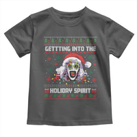 Terrifier Santa Christmas Toddler T Shirt Getting Into The Holiday Spirit Horror Movie - Wonder Print Shop