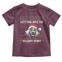 Terrifier Santa Christmas Toddler T Shirt Getting Into The Holiday Spirit Horror Movie - Wonder Print Shop