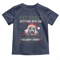 Terrifier Santa Christmas Toddler T Shirt Getting Into The Holiday Spirit Horror Movie - Wonder Print Shop