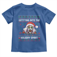 Terrifier Santa Christmas Toddler T Shirt Getting Into The Holiday Spirit Horror Movie - Wonder Print Shop