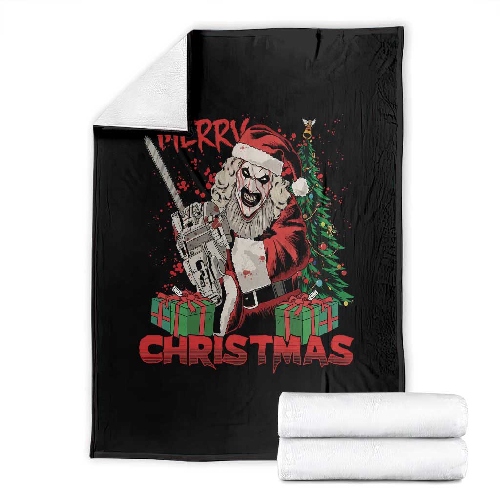 Terrifier Santa Christmas Horror Movie Throw Blanket - Wonder Print Shop