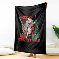 Terrifier Santa Christmas Horror Movie Throw Blanket - Wonder Print Shop