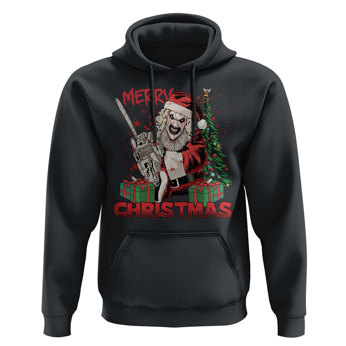 Terrifier Santa Christmas Horror Movie Hoodie - Wonder Print Shop