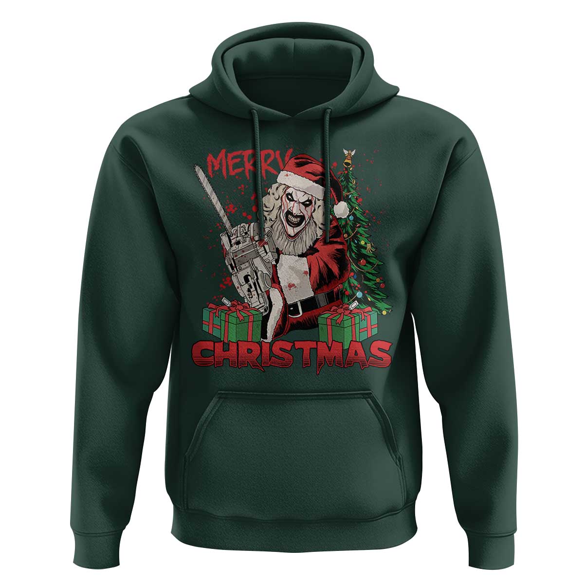 Terrifier Santa Christmas Horror Movie Hoodie - Wonder Print Shop