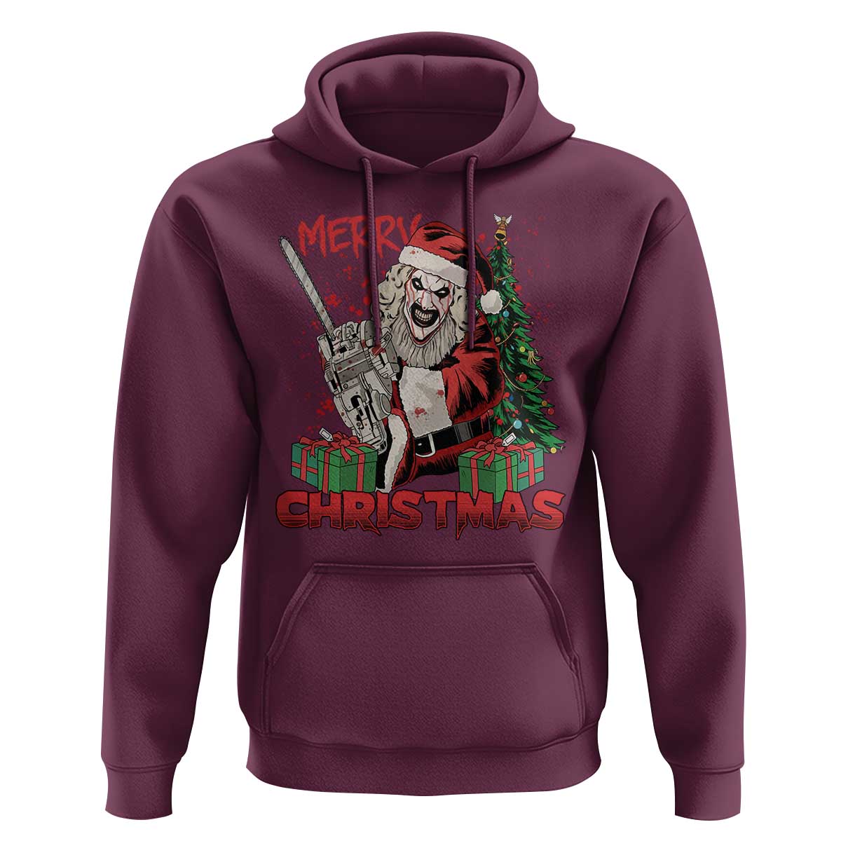 Terrifier Santa Christmas Horror Movie Hoodie - Wonder Print Shop