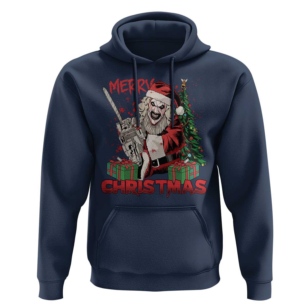 Terrifier Santa Christmas Horror Movie Hoodie - Wonder Print Shop