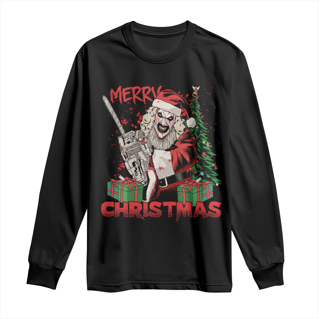Terrifier Santa Christmas Horror Movie Long Sleeve Shirt - Wonder Print Shop