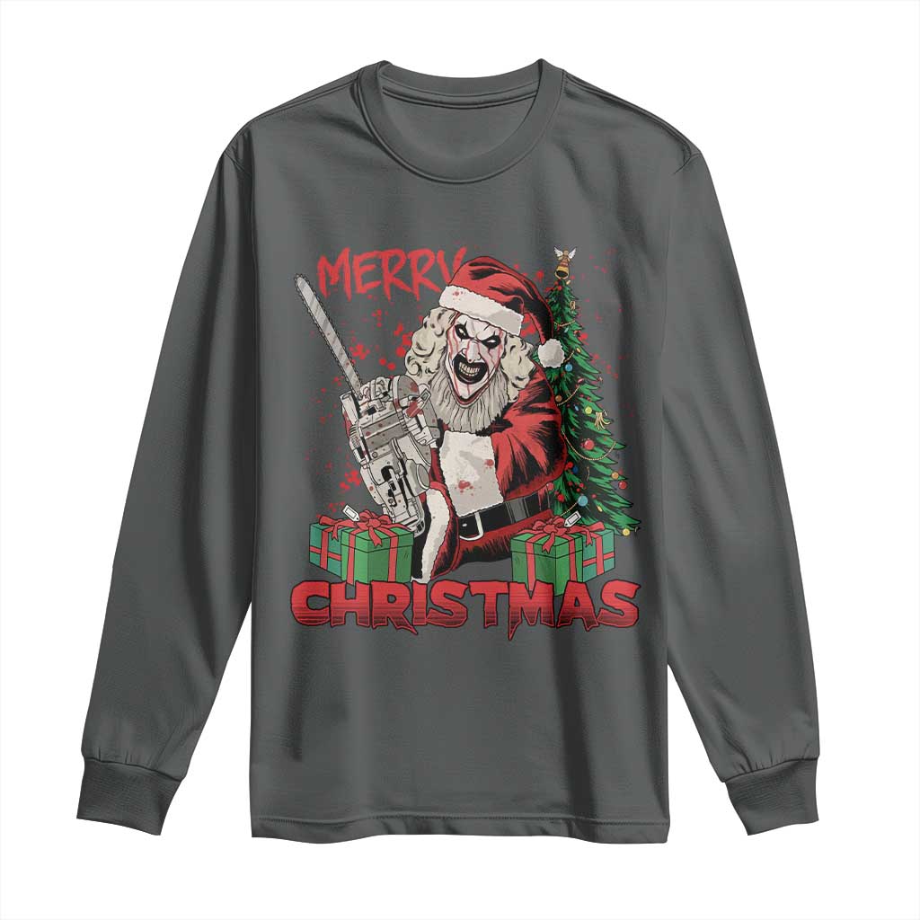 Terrifier Santa Christmas Horror Movie Long Sleeve Shirt - Wonder Print Shop