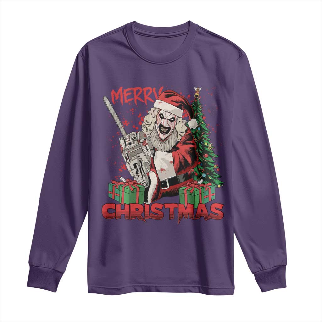 Terrifier Santa Christmas Horror Movie Long Sleeve Shirt - Wonder Print Shop