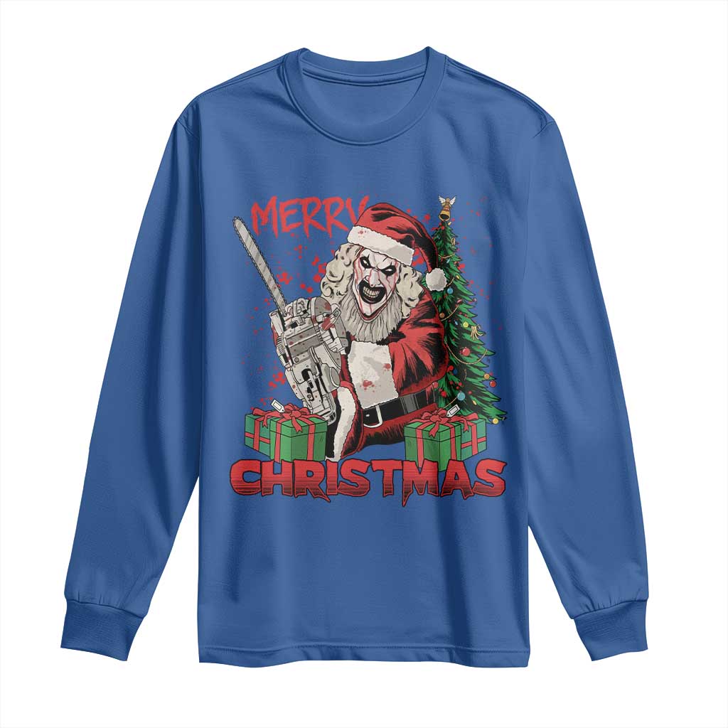 Terrifier Santa Christmas Horror Movie Long Sleeve Shirt - Wonder Print Shop