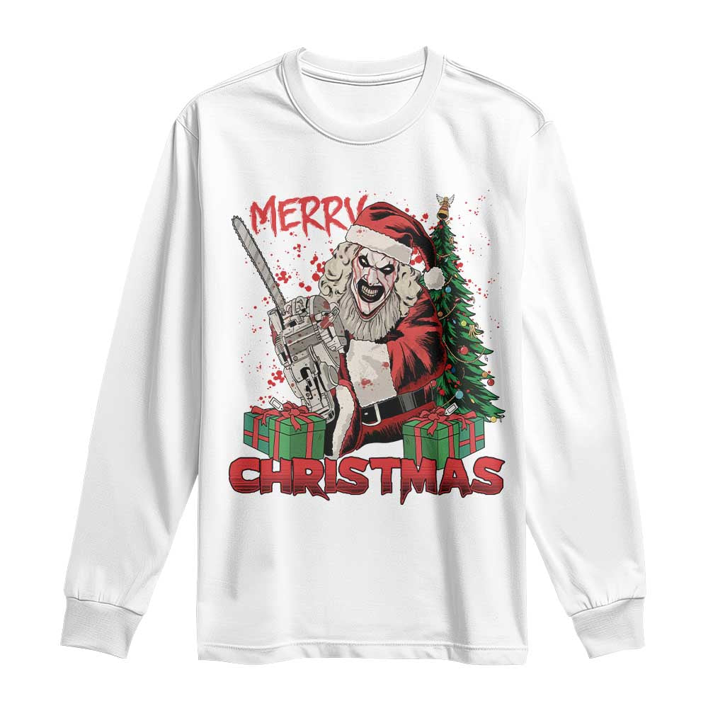 Terrifier Santa Christmas Horror Movie Long Sleeve Shirt - Wonder Print Shop
