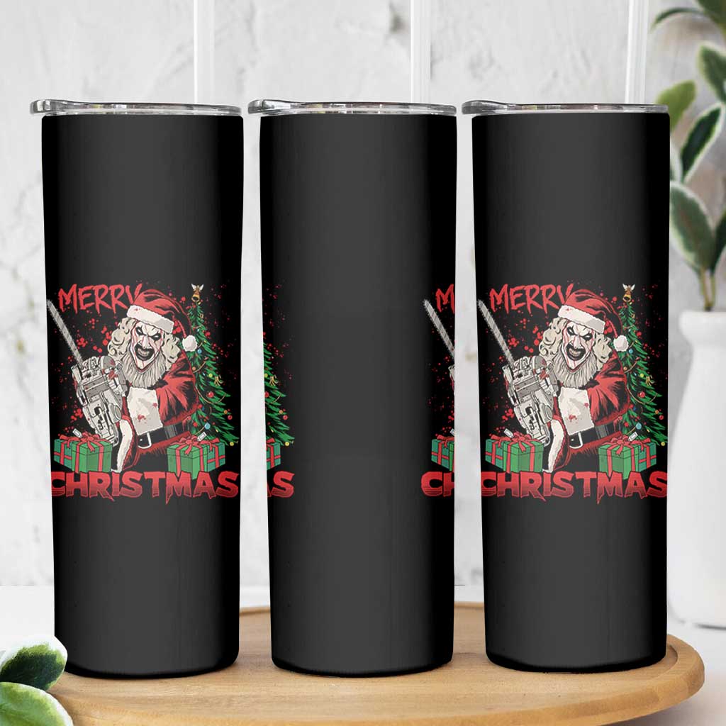 Terrifier Santa Christmas Horror Movie Skinny Tumbler - Wonder Print Shop