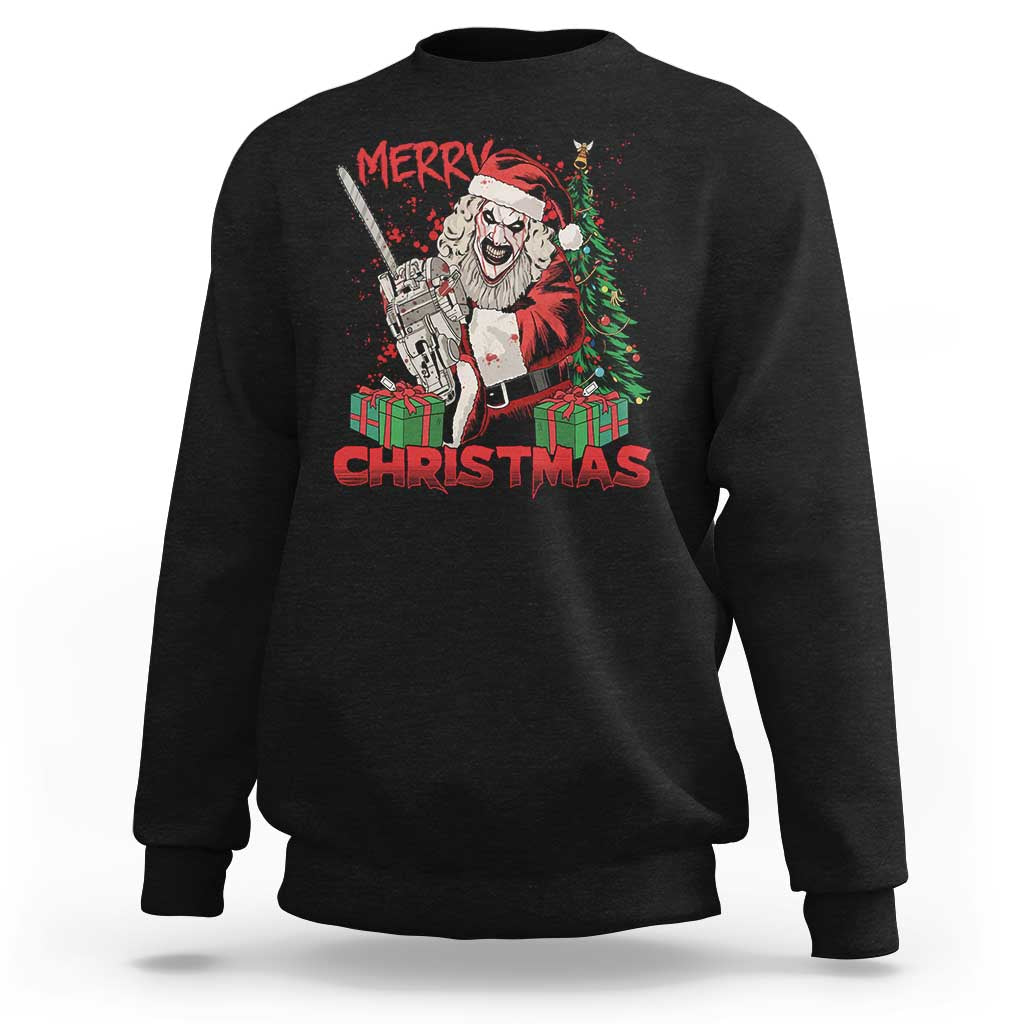 Terrifier Santa Christmas Horror Movie Sweatshirt - Wonder Print Shop