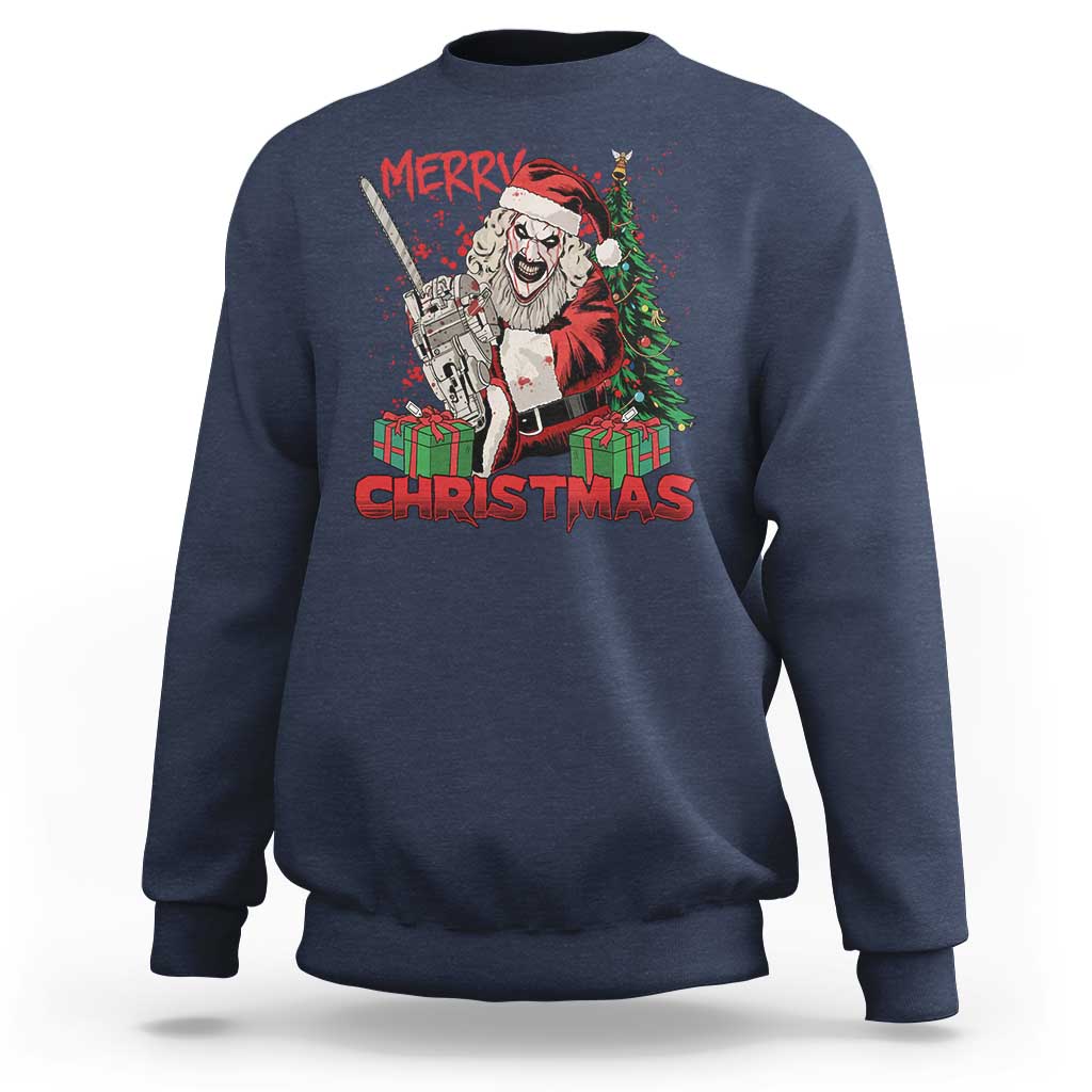 Terrifier Santa Christmas Horror Movie Sweatshirt - Wonder Print Shop