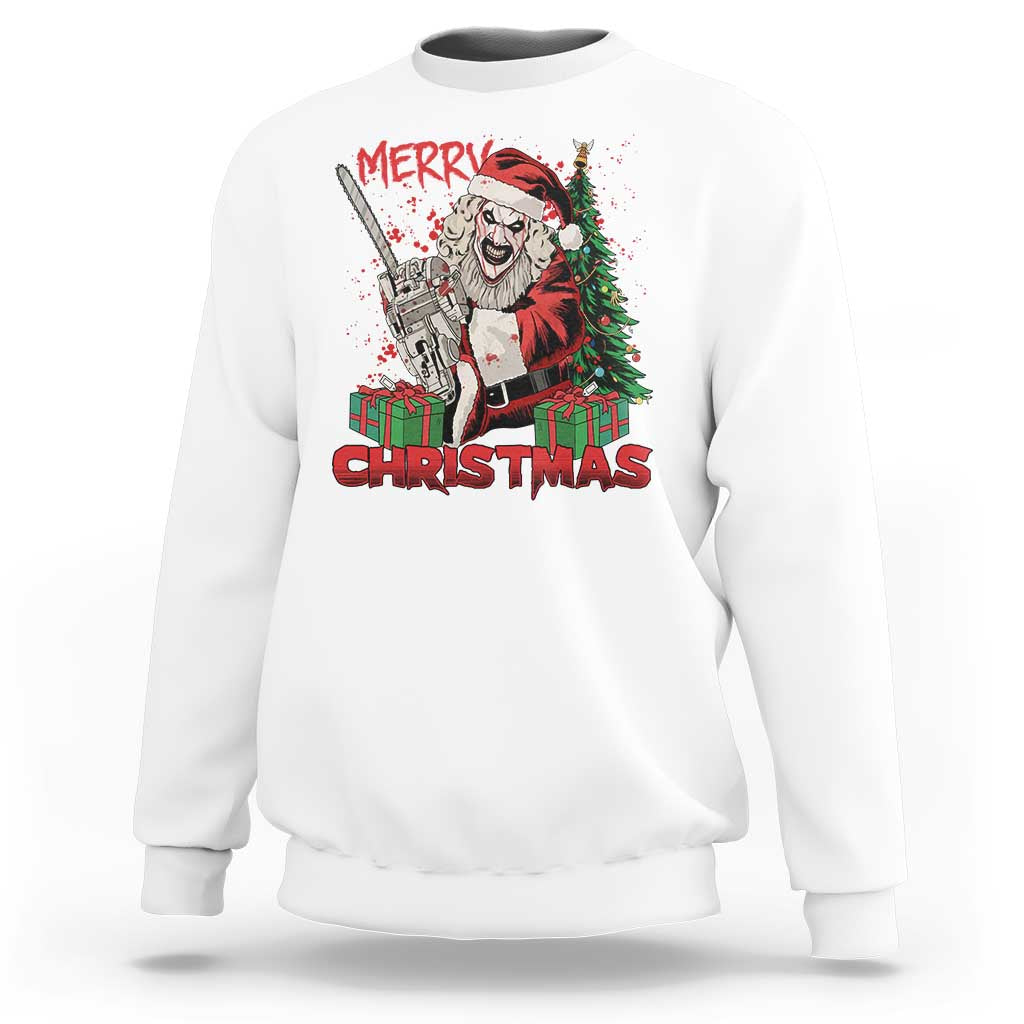 Terrifier Santa Christmas Horror Movie Sweatshirt - Wonder Print Shop
