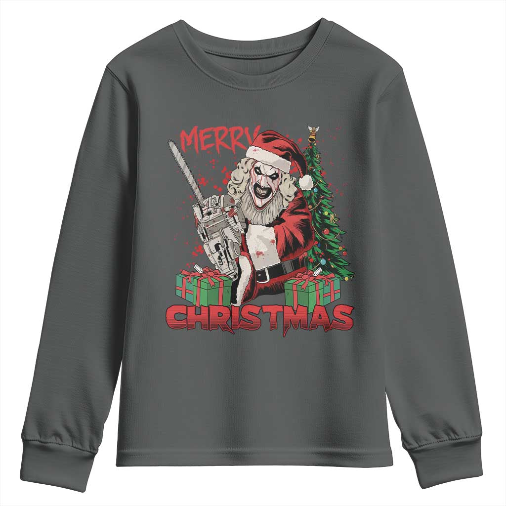 Terrifier Santa Christmas Horror Movie Youth Sweatshirt - Wonder Print Shop