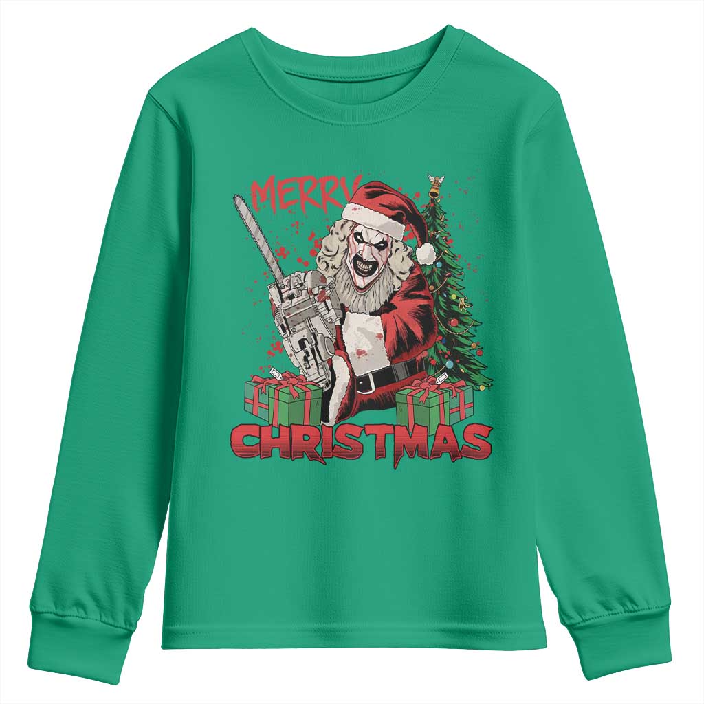 Terrifier Santa Christmas Horror Movie Youth Sweatshirt - Wonder Print Shop